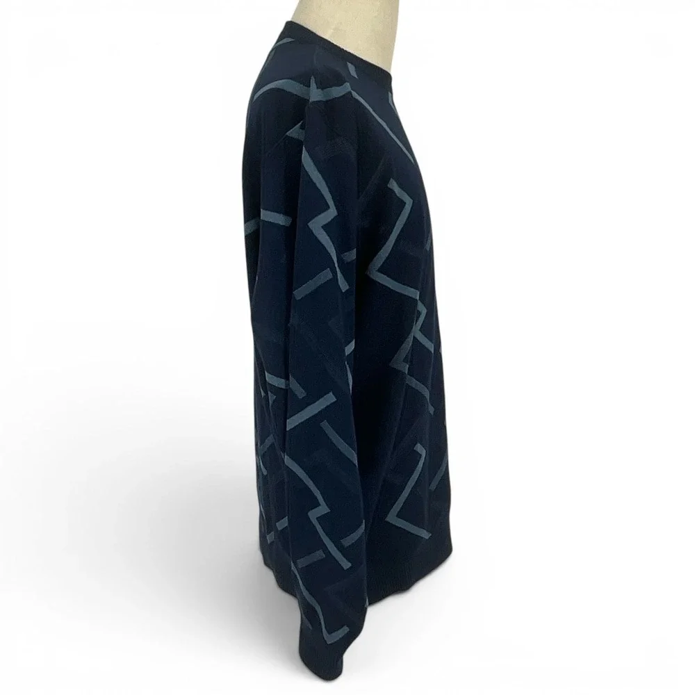 Vtg St.‎ Croix Collections Mondo Uomo Geometric Silk Blend Knit Sweater Mens XL